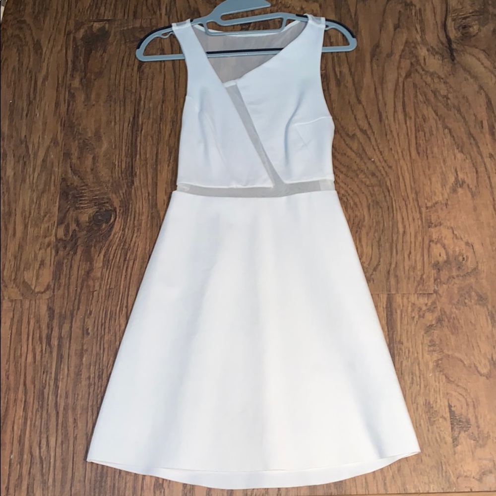 Silence + Noise Mesh Cutout White Dress